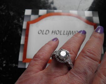 Wedding Ring with Brilliant VerySimulated Diamonds.