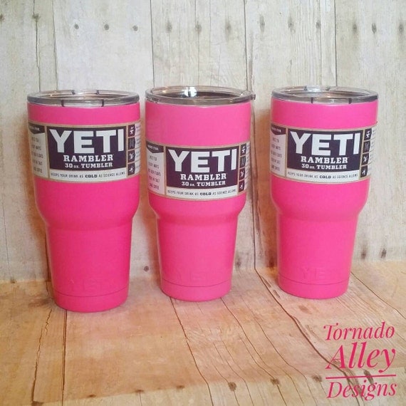 Neon Pink Powdercoated Yeti 30 oz Tumbler Co Workers Gift