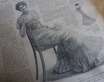 4 Art Nouveau Fashion Magazines, French Magazines, La Mode Pratique Dated 1901