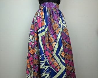 African Print Maxi Skirt