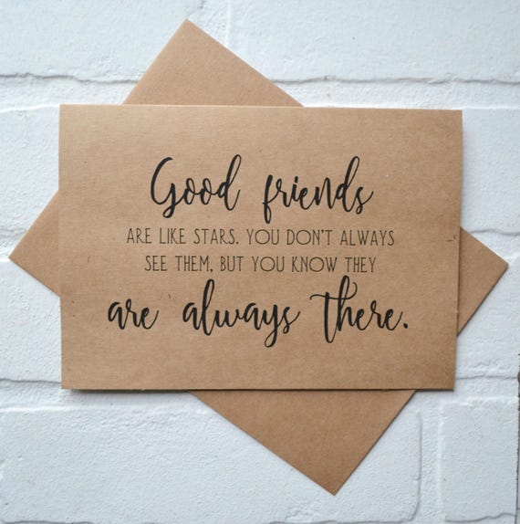 GOOD FRIENDS are like stars BRIDESMAID card good friends are always there bridal party card bridesmaid proposal funny wedding party cards