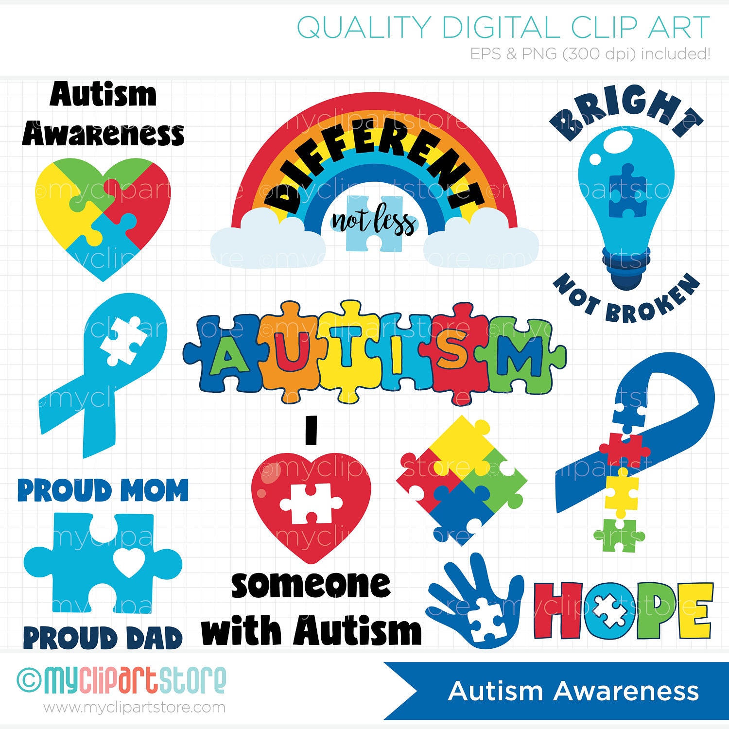 Download Autism SVG Clipart Autism Stickers Cutting files Autism