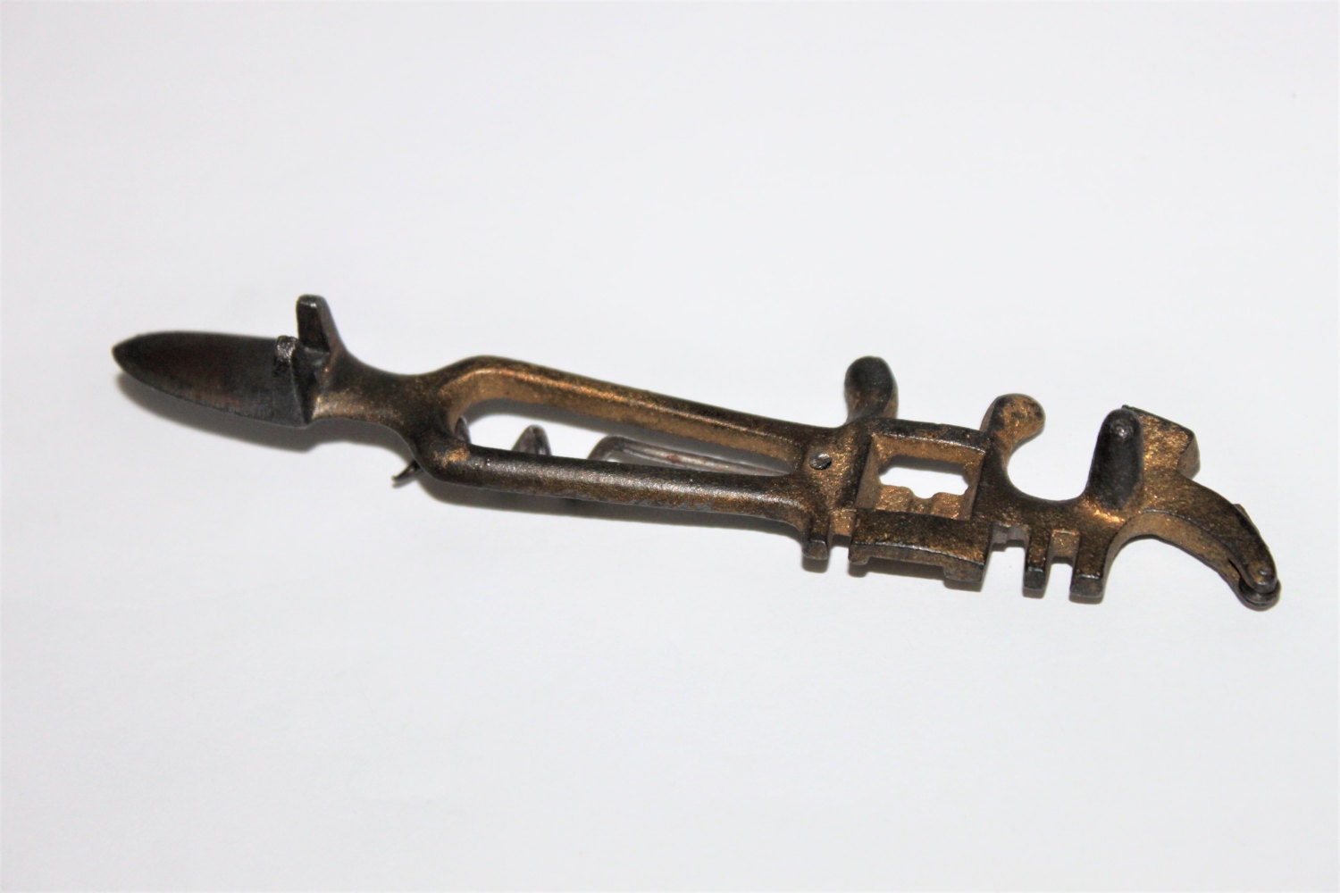 Antique 1880s Multi Tool, Glazers Tool with Corkscrew and Glass Cutter