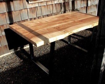 Maple Dining Table // Natural Edge Table // Live Edge Dining Table // Live Edge Desk // Live Edge Table // Custom Dining Table