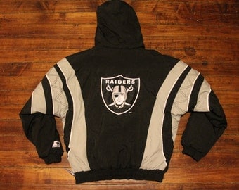 Oakland Raiders starter jacket vtg NFL football vintage pullover winter coat kids XL