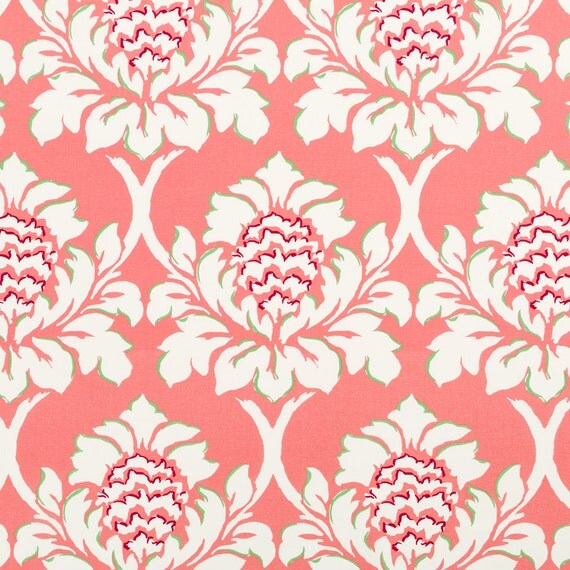 Light Pink Upholstery Fabric by the Yard Large Scale Floral