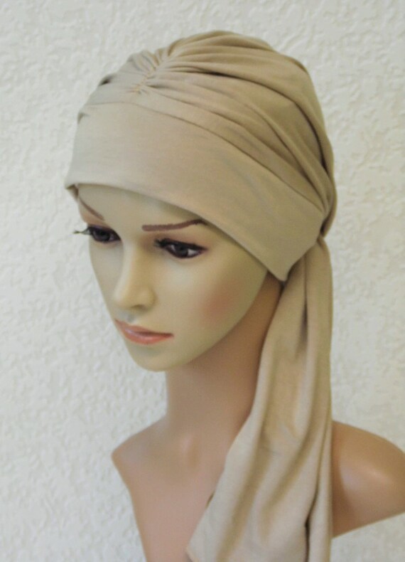 Chemo head wear turban with ties chemo turban bad hair day