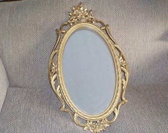 Hollywood Regency Syroco Gold Mirror 29" x 17"/ Mirror 19" x 11"