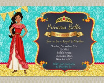 Elena of Avalor invitation, Elena of Avalor invitation, Elena of Avalor party, Elena of avalor birthday, Digital invitation