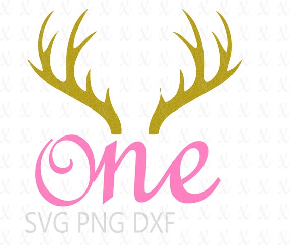 Download One Antlers Birthday Svg Cutting File Instant Download