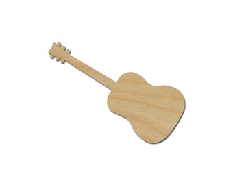 Acoustic Guitar Shape Variety of Sizes Unfinished Wood Craft Cutouts Artistic Craft Supply