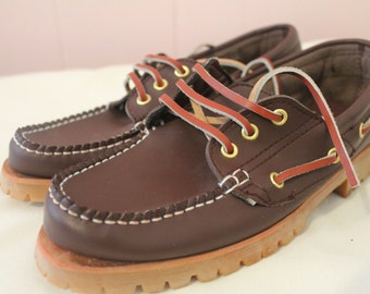 Vintage Leather Boat Shoes Women's size 6