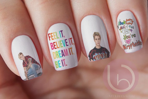 Justin Bieber Themed Nail Designs - wide 7