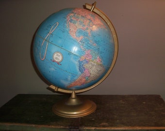 Vintage Cram's World Globe and Stand