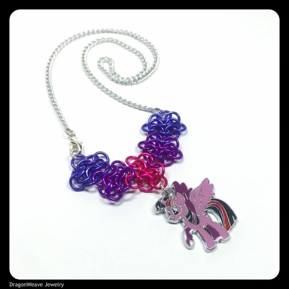 My Little Pony Twilight Sparkle Chainmaille Charm Necklace