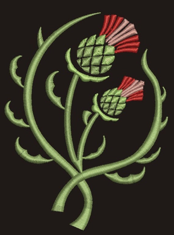 free thistle embroidery pattern