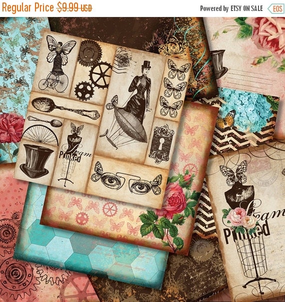 ON SALE Steampunk hybrid printable vol.1 INSTANT Download by NectarsCreations steampunk buy now online