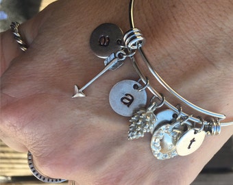 Custom Initial Charm Bracelet