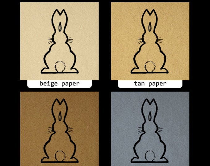 Digital Image Bunny Rabbit Cute Graphic Spring Download Outline Printable Vintage Clip Art Jpg Png Eps HQ 300dpi No.3270