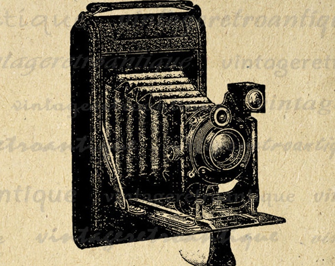 Printable Graphic Antique Camera Digital Illustration Download Image Vintage Clip Art Jpg Png Eps HQ 300dpi No.1384