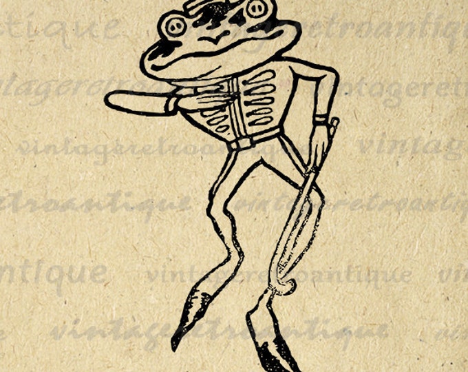 Alice in Wonderland Frog Footman Graphic Image Digital Frog Footman Printable Download for Transfers T-Shirts Pillows HQ 300dpi No.4714