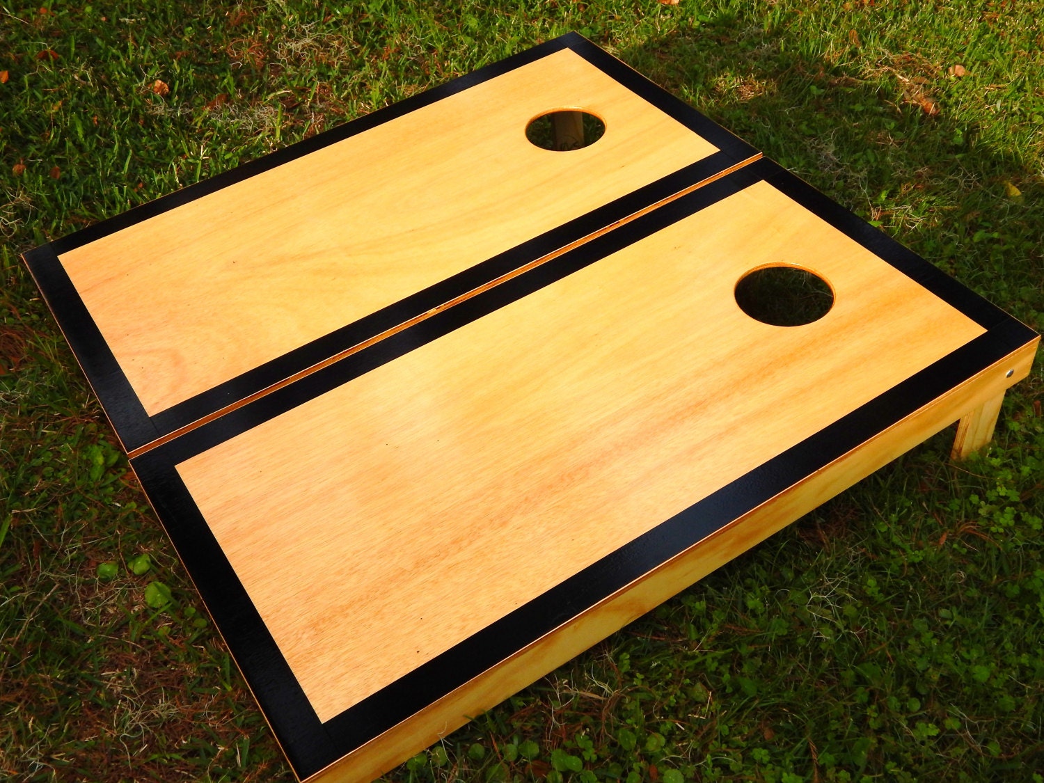 Regulation Black Border Hardcourt Cornhole Boards/ W Bags