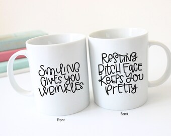 Funny Mother's Day Gift - Resting Bitch Face Mug - RBF Mug - Mug For Her - Unique Coffee Mug - Funny Coffee Mug