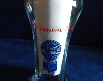 Vintage Pabst Blue Ribbon Pilsner Beer Glass