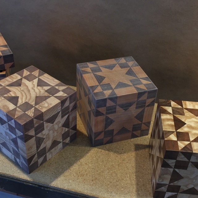 Wooden Keepsake Boxes with Vintage Quilt Designs by Quiltboxes