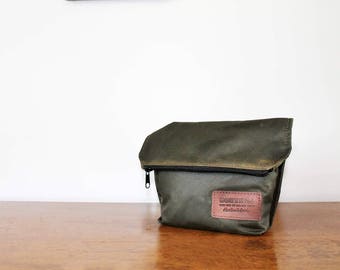 Waxed Canvas Travel Accessories Holdall Bag | Canvas holdall toiletry bag | Real ITALIAN Leather | HANDMADE in ENGLAND | Free Shipping!!