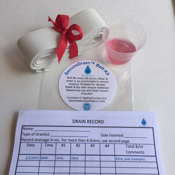 JP Drain Care SecureDrain Belt KIT Mastectomy by HealingTouches