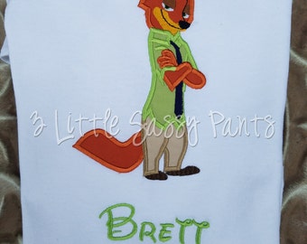 Nick Wilde Fox Shirt- Zootopia Shirt- Custom Disney Shirt- Vacation- Boys Custom Disney Vacation Shirt- Fox Shirt
