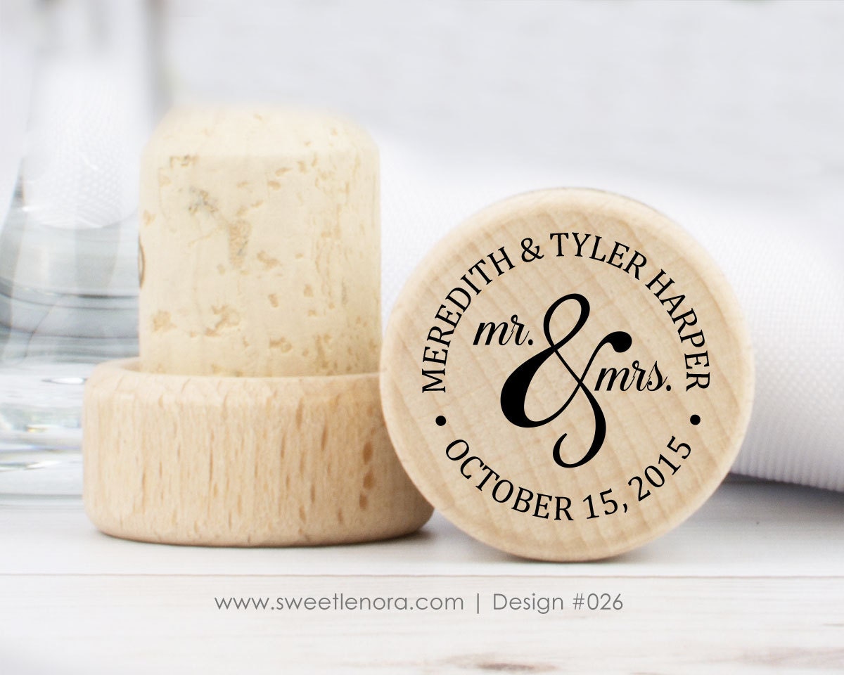 Personalized Wine Stopper Mr and Mrs Custom Wine Stopper