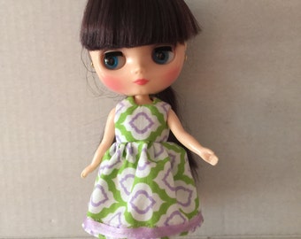 Middie Blythe dress green and lavendar