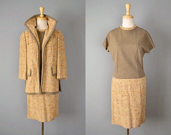 Vintage 60s Lilli Ann Suit // 1960s Tweed Suit // S