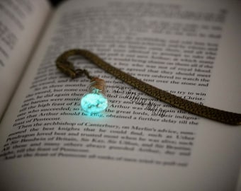 Dragon Bookmark Glow in the Dark Bookmark Bottle Bookmark Christmas Gift Small Gift Nerdy Gift Metal Dragon Bookmark Green Blue Bronze