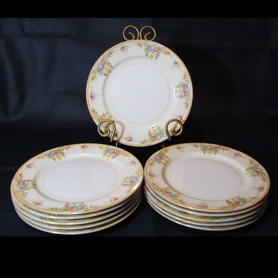 Vintage Kongo China Replacement China Lot of 11 Dinner Plates