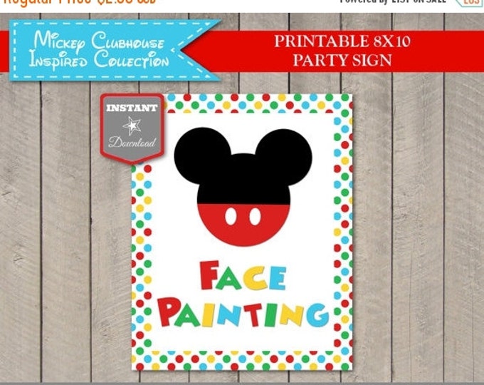 SALE INSTANT DOWNLOAD Mouse Clubhouse 8x10Face Painting Printable Party Activity Sign / Clubhouse Collection / Item #1660