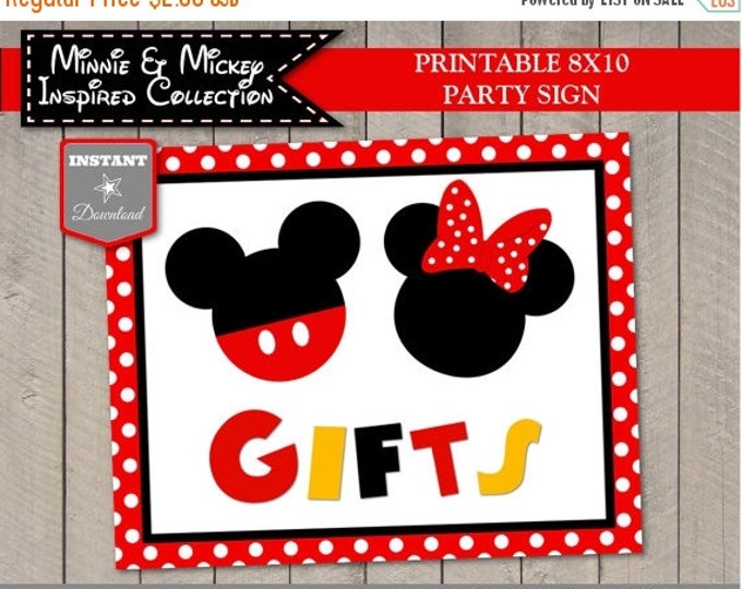 SALE INSTANT DOWNLOAD Girl and Boy Mouse Printable 8x10 Gifts Party Sign / G&B Mouse Collection / Item #2143