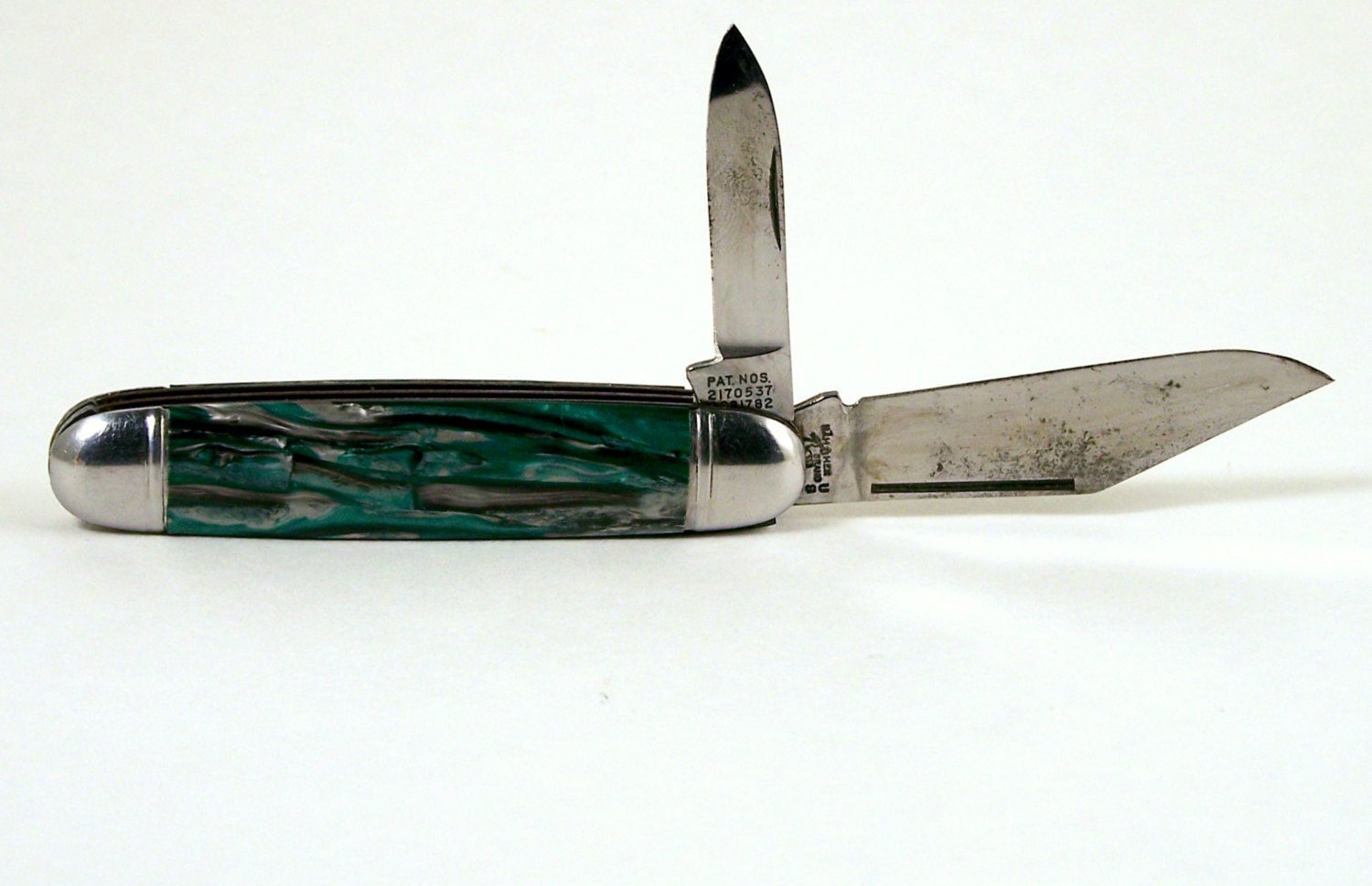 Vintage Hammer Brand Folding Pocket Knife Teal Blue Imperial