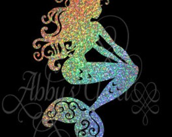 Custom Glitter Mermaid Car Decal