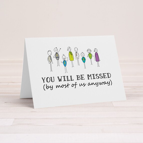 Funny Goodbye Card Rude Farewell Card Funny Greeting Card