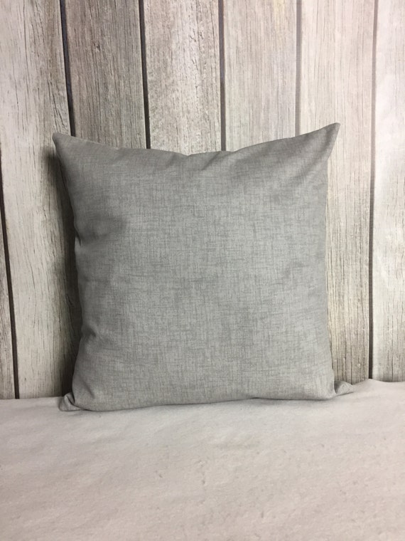 Grey Pillow. Throw Pillow. Solid Grey Pillow. Pillow Cover