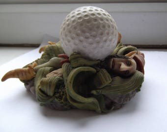 Vintage Clarecraft fairy squashed by golf ball