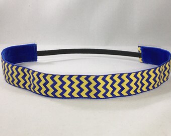 yellow and blue headband