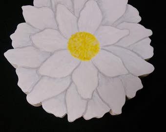 White flower. Wooden flower for your HOME Collection. Shelf letters.