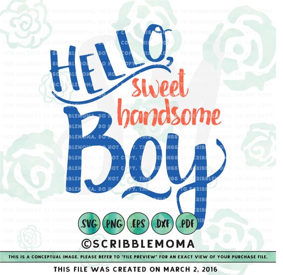 Download Boy SVG Files for Cricut Baby Boy svg Hello by ScribbleMoma