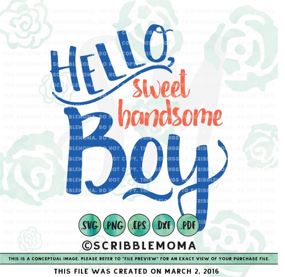 Download Boy SVG Files for Cricut Baby Boy svg Hello by ScribbleMoma