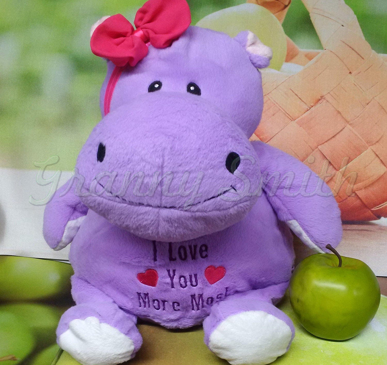 purple hippo plush