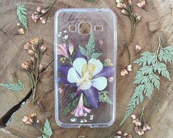 The Columbine Flower • Pressed Flower Phone Case